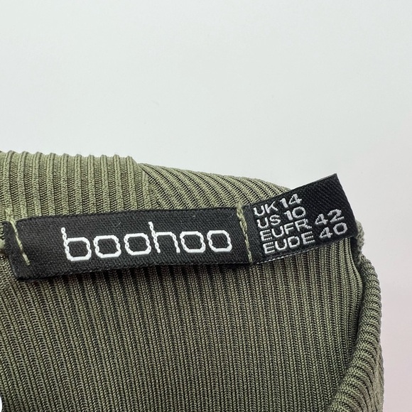 Boohoo Women's Ribbed Slim Fit Lightweight Long Sleeve Turtleneck Sweater - Picture 5 of 9